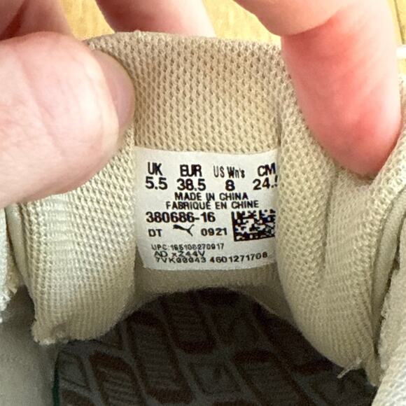 Puma Sneakers Suede Mayu Size US W 8 White Tan - Picture 7 of 7